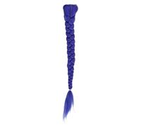 Baoblaze Extension de cheveux tressée à clip pour queue de cheval, 66 cm, pour costume de cosplay ou d'Halloween, Bleu
