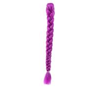 Baoblaze Extension de cheveux tressée à clip pour queue de cheval, 66 cm, pour costume de cosplay ou d'Halloween, Argent Rouge Clair