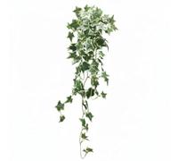 Baoblaze Feuilles de Verdure Simulées Vigne Décorative Plante Artificielle Feuillage Suspendu Matériau Plastique Tige Flexible, 80cm, Feuille De Patate Douce À Bord Blanc