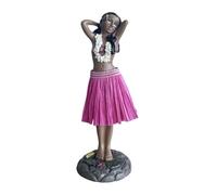 Baoblaze Figurine de Fille Hawaïenne pour Décoration de Mariage, rose rouge
