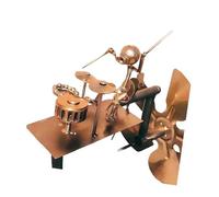 Baoblaze Figurine de Percussionniste en Forme de Moulin à Vent pour Espace Extérieur, Or