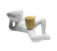 Baoblaze Figurine Décorative Panier | Fantaisie, Mignon, Pot à Succulentes, pr Bureau, Étagère, Jaune
