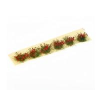 Baoblaze Figurine Maison de Poupée Touffes de Fleurs Miniatures Herbe Autocollante Décor Matériau Diorama Plastique Profondeur Visuelle et Pose sans Colle, Rouge