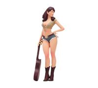 Baoblaze Figurine miniature fille en résine, modèle pour dioramas et décorations maisons poupées, tenant une guitare, 9.7 Cm