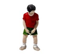 Baoblaze Figurine Miniature Personnage En Résine avec Détails Peints pour Ferroviaire Architecture Décor de Diorama et Jardin Féerique Adaptée pour Pho, Garçon En Chemise Rouge