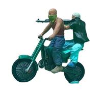 Baoblaze Figurines de Motards à L'échelle 1:64 pour Diorama Ou Micro- sur Table de Sable, Vert