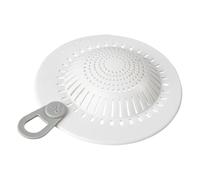 Baoblaze Filtre de Drain Sol Silicone Piège Cheveux Couverture Réutilisable Grille Anti-bouchage Amovible pour Salle de Bain Cuisine Toilette Lavabo Adapté à L, Blanc