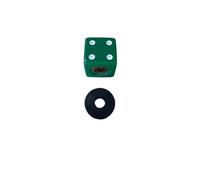 Baoblaze Fixation Filetée pour Cymbales Support Batterie Ecrou Tambour Raccord Attache Ronde Corps Alliage Zinc avec Rondelle Feutre Marquage en Dés Maintien, Vert