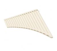 Baoblaze Flûte Pan Crbée à 18 Tuyaux Léger Flûte Pan 18 Tuyaux Compact pr Étu Itrumentale Débutante, Beige