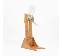 Baoblaze Fontaine à Boire Murale pour Chat Distributeur d'eau Abreuvoir Suspendu Support d'alimentation Profil en Forme de Chat Bouteille Claire Fixation, Vert, Chêne avec Distributeur D Eau