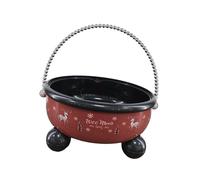 Baoblaze Fruit Bowl à Poignée Élégante Corbeille Piédestal pour Fruits Bol de Rangement Décoratif Plateau Égouttoir pour Cuisine En PP et PET Grande Capacité A, Rouge