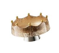 Baoblaze Fruitier Élégant avec Pied Plateau Multifonction Bol Décoratif Base Stable Plateau Moderne Portable pour Servir Snacks Bonbons Convient pour Mariage F, Brun et Argent