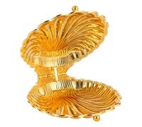 Baoblaze Fruitier Plateau de Service En Fer Coquillage Organisateur Plateau à Snacks Décoration Artistique Créative Convient pour Bureau Hôtel Réunion, Gold S