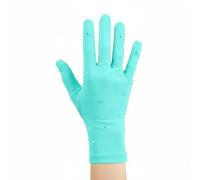 Baoblaze Gants de Patinage Artistique Cristal Stretch Souple Thermorégulation Confort Résistants à l'Humidité pour Hommes Femmes Fille Garçon Spectacle Défilé Quotidien Extérieur, Sky Blue, M