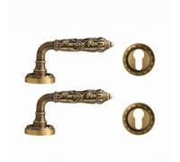 Baoblaze Garniture Porte Roce Vintage | Conception Réversible Gauche Droite, En Laiton, Porte Plaque, pr battants Intérieures, Chambre, Bureau, Style A