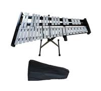 Baoblaze Glockenspiel de Percussion Xylophone Métallophone Clavier 37 Notes Chromatiques Aluminium Son Clair avec Mailloches Support Robuste Léger et Portable, Avec Support