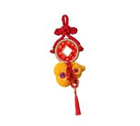 Baoblaze Grelot Nouvel an Chinois Suspension Gourde Décor Traditionnel Tissu Feutre Ornement à Pompon Motif Porte- Convient Salon Bureau Maison Chambre, Jaune