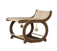 Baoblaze Griffoir pour Chat avec Boules suspendues, Respirant et Confortable, Brun Foncé