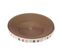 Baoblaze Griffoir pour Chats Plateau Lounge Carton à Griffer Épais Panier Rond pour Chat D'Intérieur Coussin Multifonctionnel Anti-Griffe Ergonomique et Durabl, Je
