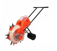 Baoblaze Handheld Seeder Semoir Planteur Épandeur Manuel pour Soja Arachides et Plus Réglage d'Écartement et Dosage Bac Grande Capacité Matériaux Durables, S 28CM, 6 Buses