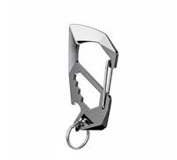 Baoblaze Headphone Case Clip Mousqueton Porte Clés Clip Boucle Ouvre Bouteille Format Petit Centre Creux Poli pour Regroupement de Clés Convient au Porte-Sac Poignet Poche, Argent