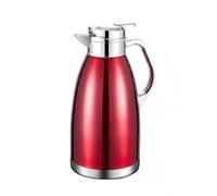 Baoblaze Inox 316l Carafe Isotherme Cafetière Bouteille Gourde avec Sous Vide à 8 Couches Bouton Verseur et V Double Paroi Antibrûlure Couvercle Anti-poussière Adapté au Bureau, Red, 2.2L