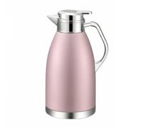 Baoblaze Inox 316l Carafe Isotherme Cafetière Bouteille Gourde avec Sous Vide à 8 Couches Bouton Verseur et V Double Paroi Antibrûlure Couvercle Anti-poussière Adapté au Bureau, Pink, 2.5L