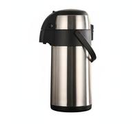 Baoblaze Isotherme Inox Bouteille Dépression Pompe Pression Carafe Vide Pichet Isolant Distributeur Boisson Acier Inoxydable 304 et PP Boissons Prêtes à Servir, Argent, Acier Inoxydable, 3.5L