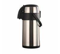 Baoblaze Isotherme Inox Bouteille Dépression Pompe Pression Carafe Vide Pichet Isolant Distributeur Boisson Acier Inoxydable 304 et PP Boissons Prêtes à Servir, Argent, Acier Inoxydable, 2.5L