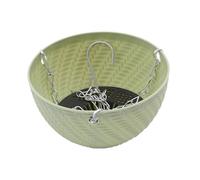 Baoblaze Jardinière Suspendue Cache-Pot Suspendu Pot pour Plantes Panier Mural Support Floral avec Chaîne Amovible Convient pour Jardin Balcon et Espaces Intér, Vert