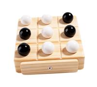 Baoblaze Jeu de 3 en ligne, morpions et croix, de blocs de table, jeu de table basse pour les fêtes d'adultes en extérieur et en intérieur