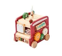 Baoblaze Jouet de bus 5 en 1, jouet d'apprentissage et de développement, xylophone en bois, instrument de percussion, jouet pour garçons, filles et enfants, Rouge