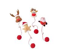 Baoblaze Jouets de Noël pour Chat, 4 Pièces, Jouets Interactifs Amusants à Mâcher, à Mordre