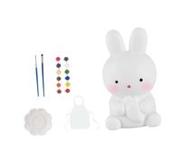 Baoblaze Kit de peinture d'animaux, figurines d'animaux, activités créatives, cadeaux de fête, jouets lumineux non peints pour 3 4 5 6 7 8 ans, Lapin