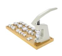 Baoblaze Kit de Presse pour Montre, Outil de Fermeture arrière Haute Performance, avec Matrices, Robuste, en Aluminium, Accessoires de réparation