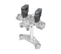 Baoblaze Kit Tige Direction en Aluminium pour 125cc Plaque Fourche Supérieure Inférieure Support Guidon Renforcé Adaptation pour Personnalisé, Argent
