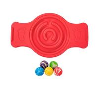 Baoblaze Labyrinthe Plateau D'Équilibre Jeu de Maze Disque de Stabilité Portable pour Entraînement Sensoriel Adapté à La Maison et en Extérieur, Rouge