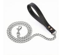 Baoblaze Laisse en Chaîne sans Nœuds, Argenté, 120 Cm | Anti-Morsure, Laisse En Chaîne avec Poignée, Confortable, pour Éducation e, Grands Chiens