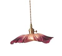 Baoblaze Lampe à Suspension décorative, Lustre à Fleurs, Lampe Suspendue en Verre à Fleurs, pour Salon, L Violet