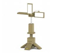 Baoblaze Lampe de Tente Étanche Lanterne Extérieure Lampe Éclairage Mobile Lumière Rechargeable en et Métal avec Tête Orientable 180°/360° et Trépied Adaptée au Jardin Panne de Courant, Kaki