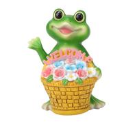 Baoblaze Lampe Solaire Grenouille - Sculpture élégante et Unique pour Porche, Pelouse