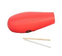 Baoblaze Latin Percussion Instrument Instrument Guiro Outil Musical Poisson Shaker Accessoire Initiation Rythmique Matériau Pp Métal Fonction Formation Convien, rouge