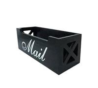 Baoblaze Letter Holder Organisateur Mural Panier à Courrier Boîte à Lettres Rangement En Moderne Fonction Pratique Adapté Bureau Salon, Noir