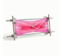 Baoblaze Light Axis Clock Horloge de Table Horloge Analogique Horloge de Bureau Horloge Décorative en Métal et avec Support Stable et Affichage 40x14cm Adaptée au Bureau Salon Chambre Étude, Rose