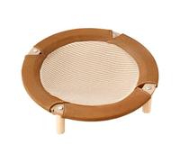 Baoblaze Lit griffoir en Bois pour Chat, Protection de Meubles, résistant à l'usure, Robuste, Rond