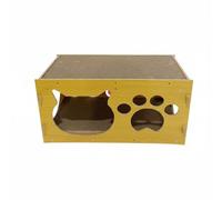 Baoblaze Lit Griffoir pour Chat Maison Grattoir Panier Couchage Abri Ferme Surface à Griffes Corruguée Cadre Renforcé Stable pour Grimpe et Sommeil Protège Le