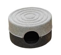 Baoblaze Lit Tunnel pour Chat Rond Respirant et Confortable pour Chats d'intérieur pour Chat Tunnel en Forme de Beignet pour Chaton Petits Animaux de, Gris Foncé Clair
