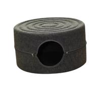 Baoblaze Lit Tunnel pour Chat Rond Respirant et Confortable pour Chats d'intérieur pour Chat Tunnel en Forme de Beignet pour Chaton Petits Animaux de, Gris Foncé