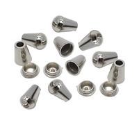 Baoblaze Lot de 10 Embouts de Cordon, Clips à Bascule pour vêtements, vêtements de Sport, paracorde, Argent