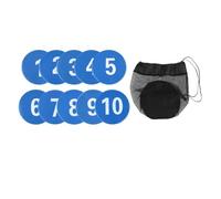 Baoblaze Lot de 10 Tapis de marquage au Sol numérotés pour entraînement aux compétences, Tapis de marquage Silencieux pour activités Sportives au Sol, Bleu